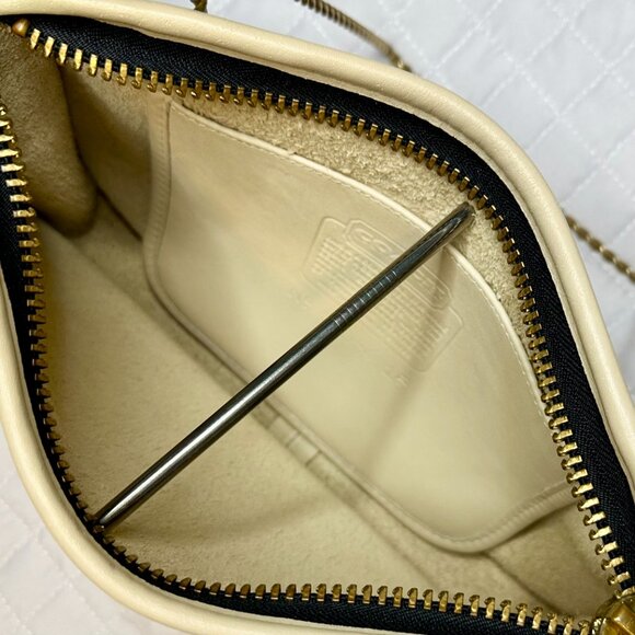 COACH Basic Bag Bone Leather Brass Double Strand Detachable Shoulder Strap 9455 - Picture 11 of 13